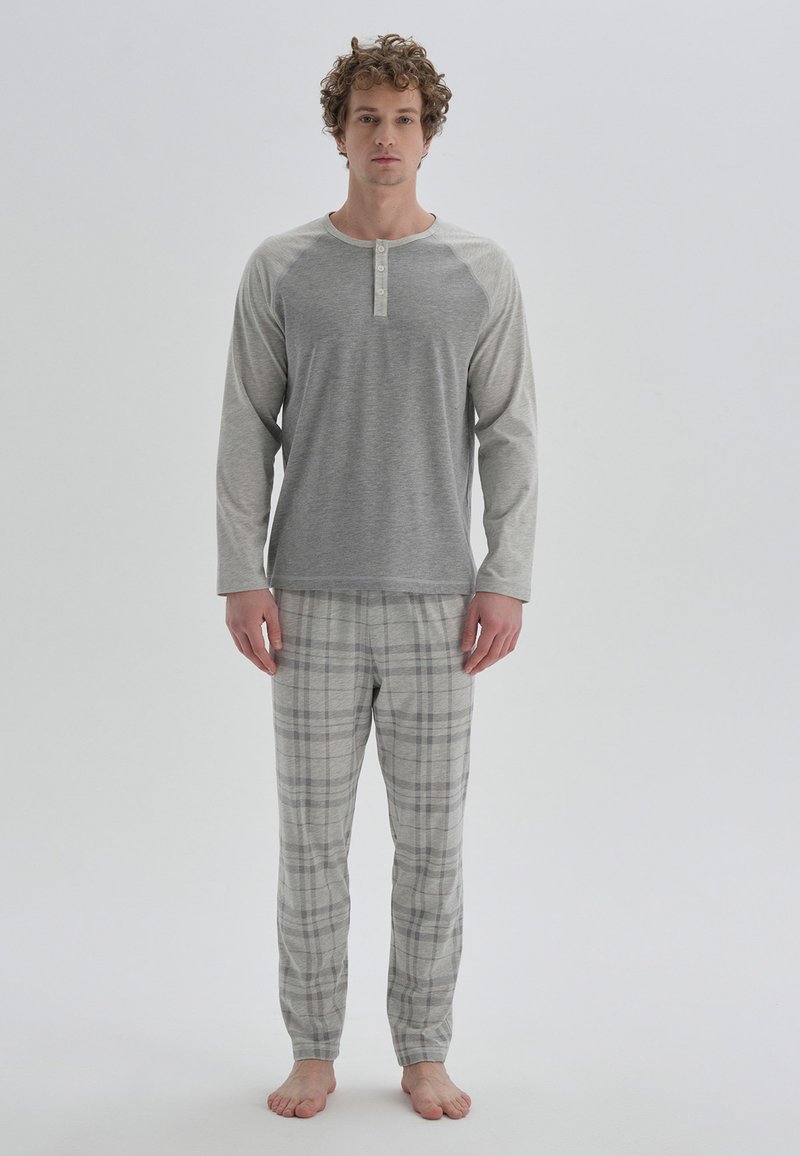 Herren Pyjamas | DAGI Nachtwäsche Set grey/grau - RE60587 Herren Pyjamas | DAGI Nachtwäsche Set grey/grau - RE60587
