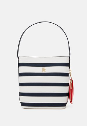 Tommy Hilfiger ICONIC BUCKET BAG STRIPES SET - Handtasche - breton