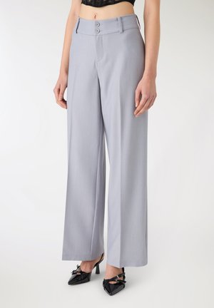 Terranova, WIDE LEG A UNITA - Pantaloni - grigio chiaro melange
