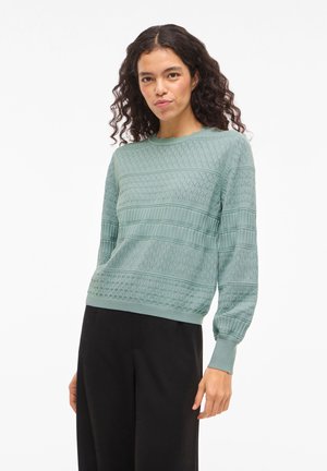 VIMILOS O-NECK POINTELLE - NOOS - Striktrøje - blue surf