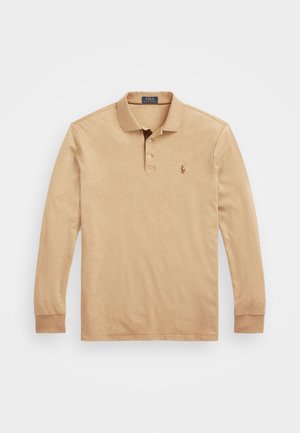 CUSTOM SLIM FIT SOFT COTTON POLO SHIRT - Topper langermet - camel