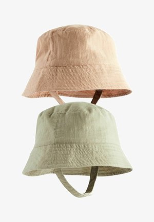 2 PACK   - Hat - sage green   apricot orange