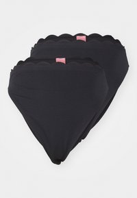Hunkemöller SCALLOP HIGH LEG 2 PACK - Spodný diel bikín - black