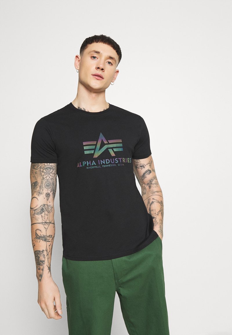 Alpha Industries - Apdrukāts T-krekls - black, Palielināt