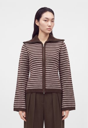 Holzweiler, LILLA STRIPE CARDIGAN - Жилетка - brown mix