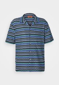SHORT SLEEVE SHIRT - Chemise - black/blue