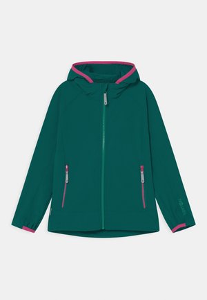 GIRLS KVALVIKA - Softshelljacke - smaragd/pink