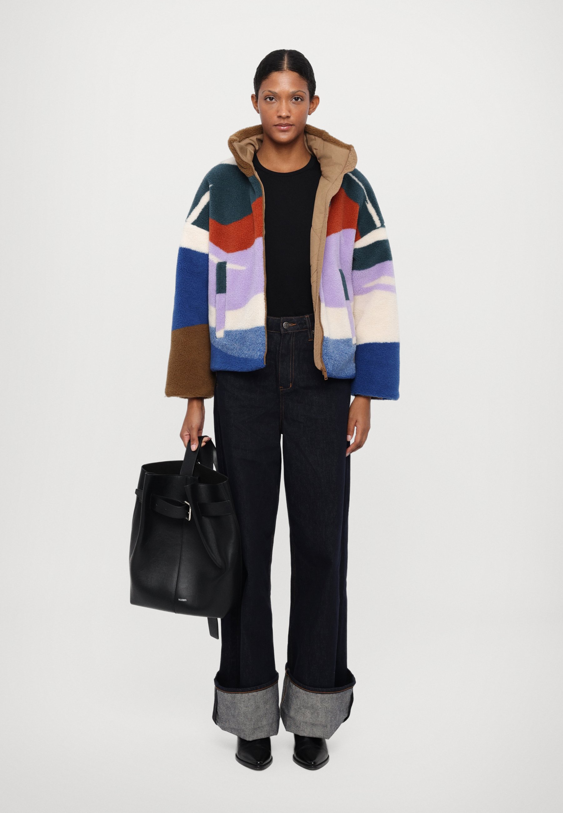 Weekend Max Mara ANGOLO - Fleece jacket - marrone bronzo/multi