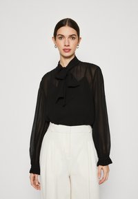 Scotch & Soda TIE NECK - Bluse - evening black