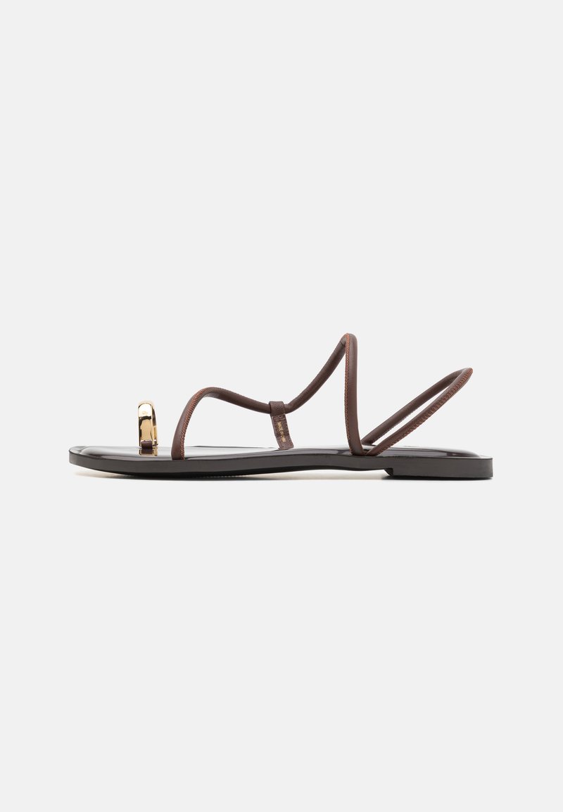 Zign - LEATHER - T-bar sandals - brown, Enlarge