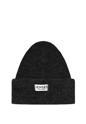 SENSES.THE LABEL, SENSES.THE LABEL MÜTZE IN RIPPSTRICK - Mütze - black melange