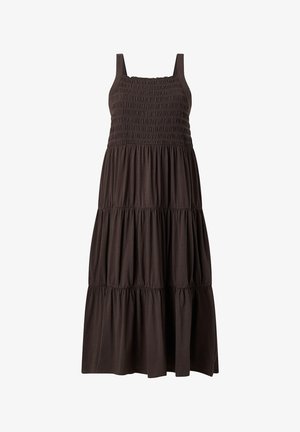 Ellos Plus collection, MAXIKLEID MIT EINEM SMOK. - Maxi-jurk - brown
