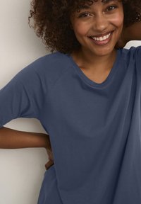 Kaffe BPJANE 1/2 SLEEVE - Tricou basic - vintage indigo