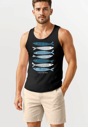 TANK - MIT AUFDRUCK SPRUCH RESPECT THE LOCALS - Top - schwarz