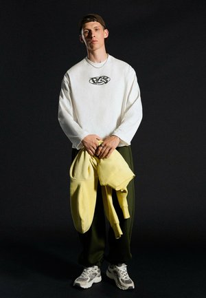 Bershka, LONG SLEEVE - PRINT T-SHIRT - Long sleeved top - white