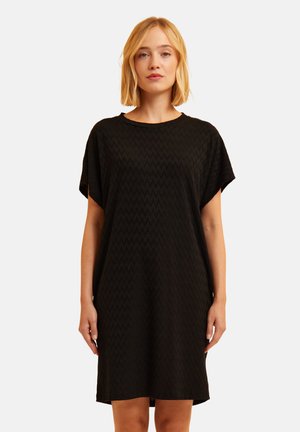 SHORT-SLEEVED PATTERN - Robe en jersey - black