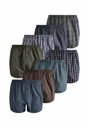 Next, 8 PACK - Boxer shorts - navy green check