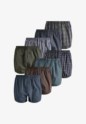 Next, 8 PACK - Boxer shorts - navy green check