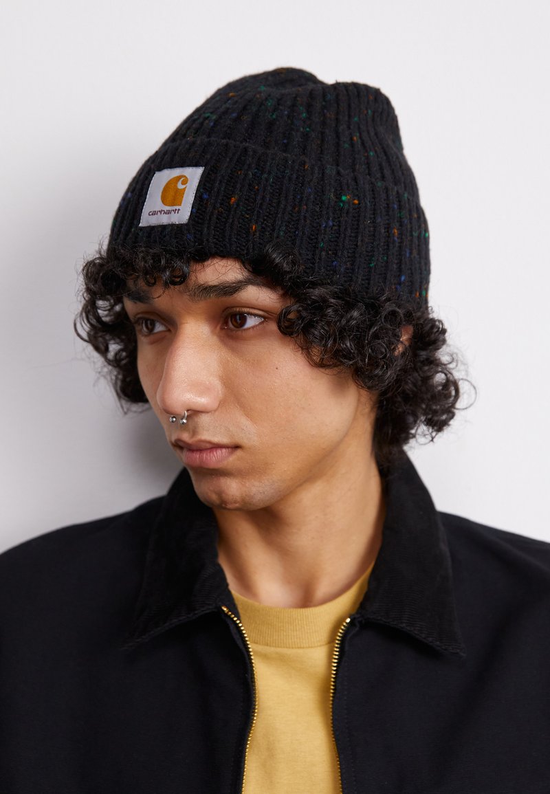NWT Carhartt Black Speckled Winter Warm Unisex Beanie Carhartt A18 Watch Hat (Beanie) - Black/White — Dave main image 2