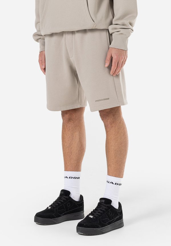 LOGO - Shorts - washed dark stone gum