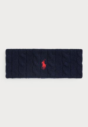 CABLE KNIT WOOL CASHMERE HEADBAND - Cache-oreilles - hunter navy