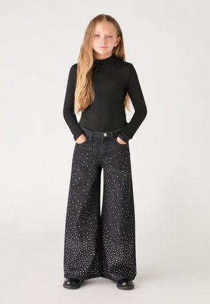 Terranova, PANTALONE JEANS LUNGO CON APPLICAZIONI - Jeans baggy - grey-denim