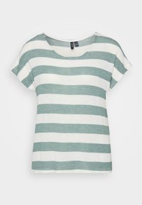 VMWIDE STRIPE - T-shirt imprimé - laurel wreath/snow white