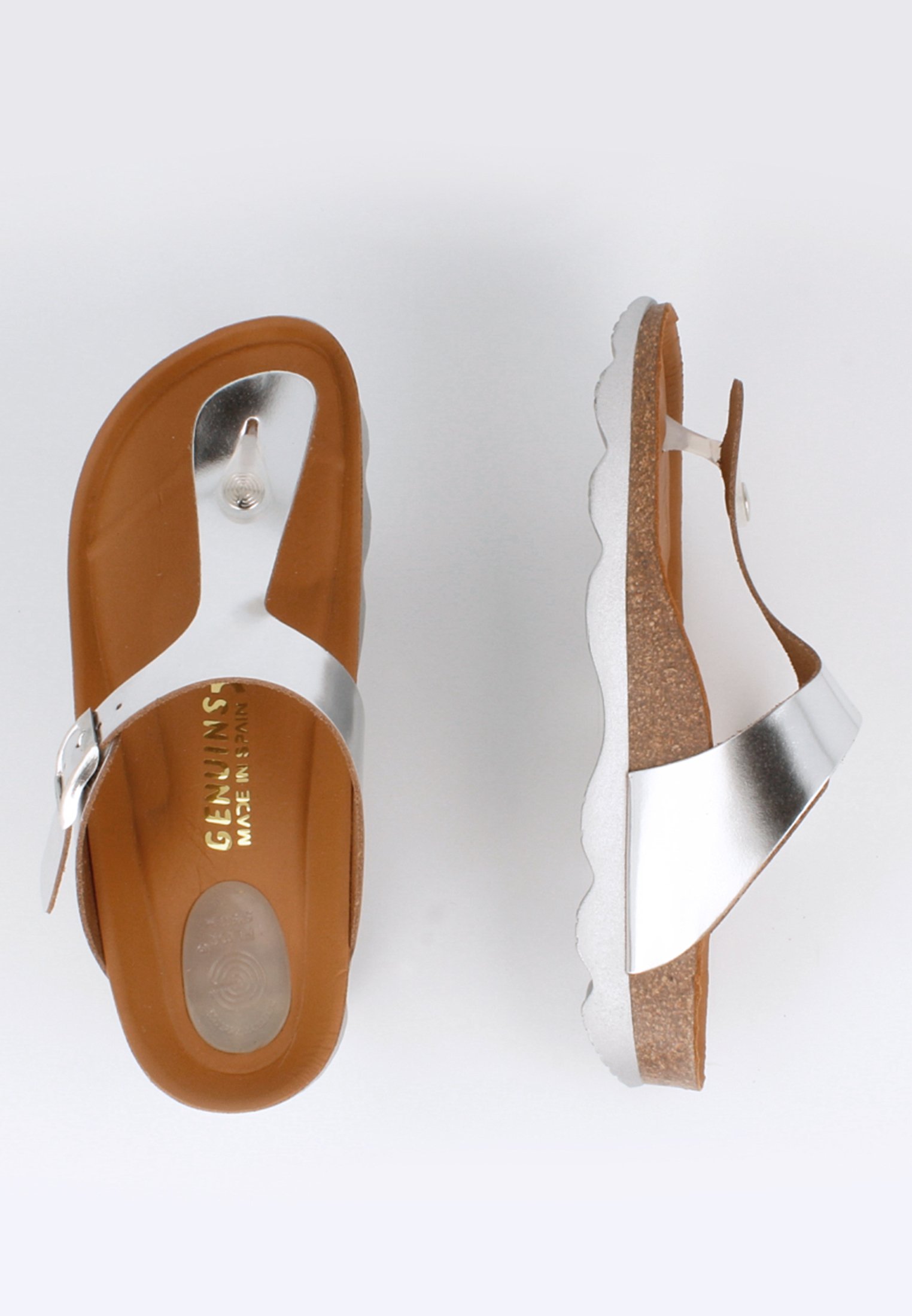 Genuins Chanclas de dedo - silber/plateado - Zalando.es