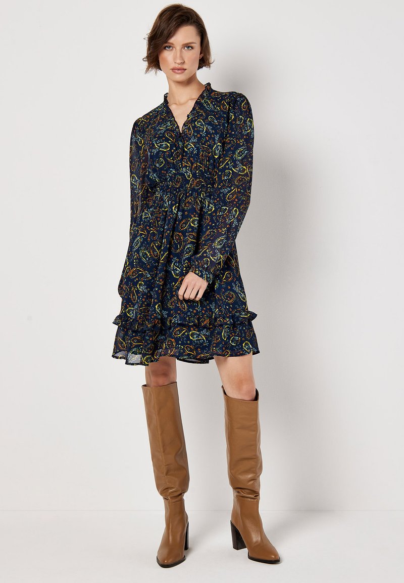 Apricot Jurk donkerblauw