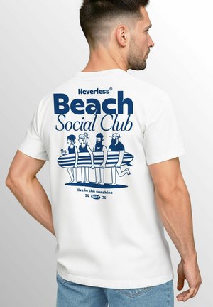 BACK SOCIAL SURFER GRAFIK -SLOGAN - T-Shirt print - weiß