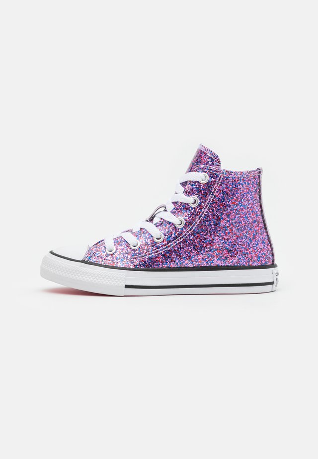 CHUCK TAYLOR ALL STAR COATED GLITTER - Sneaker high - bold pink/white/black