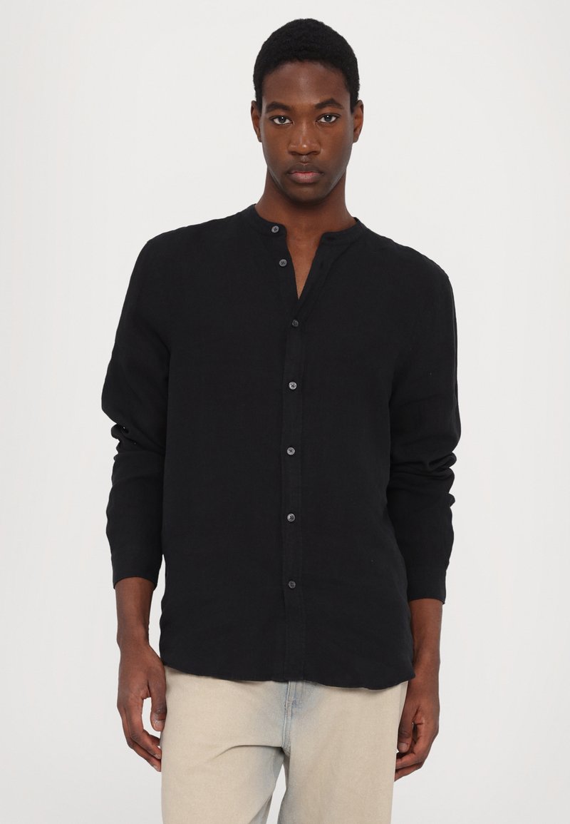 CLOSED COLLARLESS SHIRT - Shirt - black - Zalando.ie CLOSED COLLARLESS SHIRT - Shirt - black - Zalando.ie