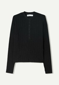 OPENWORK WITH BUTTONS - Striktrøje - black