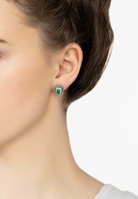 Latelita GREAT GATSBY STUD EMERALD - Earrings - silver coloured