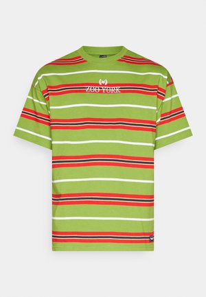 STRIPED UNISEX - T-shirts med print - green/red