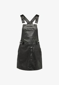 black leather dungaree dress MNG by Mango Kids Faux Leather Pinafore Dress