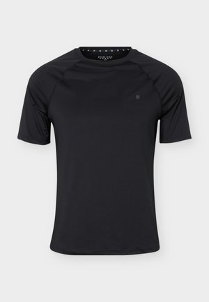 Pier One Sport, ESSENTIAL FITTED T SHIRT - T-shirt basic - black
