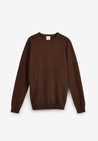 John Henric CLASSIC CREW NECK - Stickad tröja - dark brown