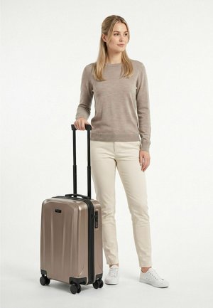 Police, NEW YORK 4 ROLLEN KABINENTROLLEY S 54 CM MIT DEHNFALTE UNISEX - Maleta de cabina - champagner