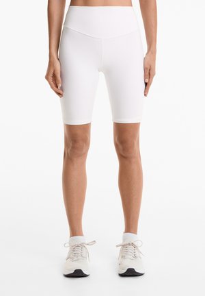 COMFORTLUX HIGH-RISE 20cm BIKER  - Leggings - white