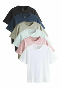 Unausgewählt, dusky pastels pink sage aqua white navy black