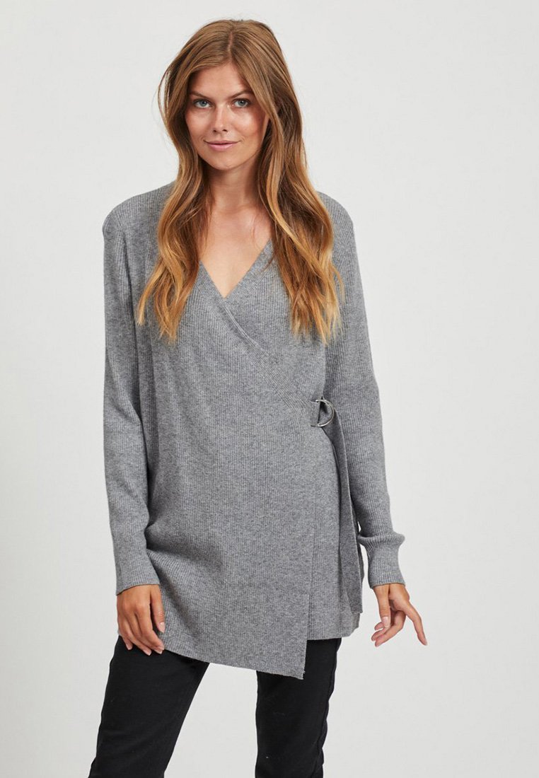 Object OBJFAE THESS CARDIGAN - Cardigan - medium grey melange