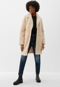 QS MIT REVERSKRAGEN - Mantel - beige