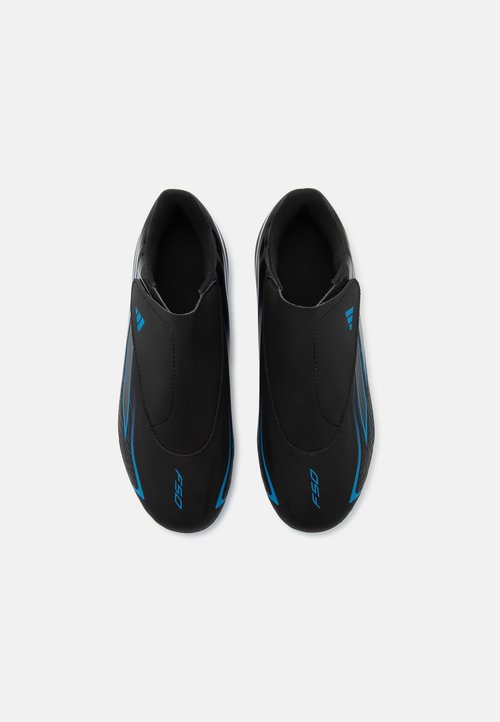 adidas F50 HYPERFAST CLUB VELCRO FIRM GROUND MULTI GROUND KIDS UNISEX - Football boots artificial grass - core black/lucid ray blue — foto 4