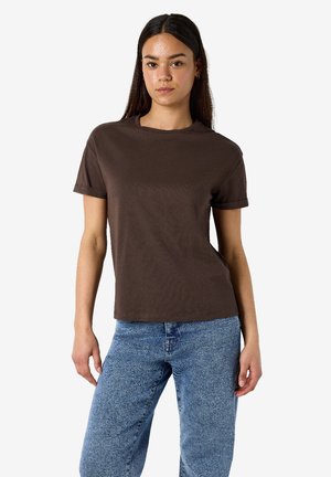Noisy May, NMBRANDY - Lihtne T-särk - chocolate brown