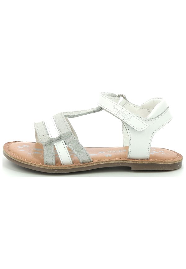 Riemensandalette - blanc argent