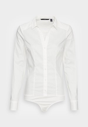Vero Moda Tall VMLADY G STRING - Button-down blouse - snow white
