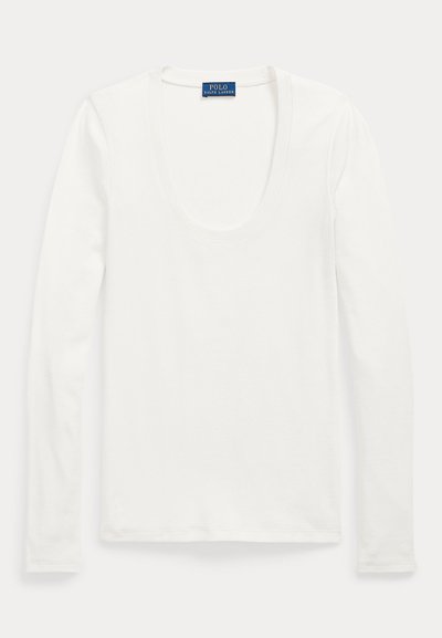 Polo Ralph Lauren RIBBED SCOOPNECK LONG-SLEEVE TOP - Striktrøje - nevis