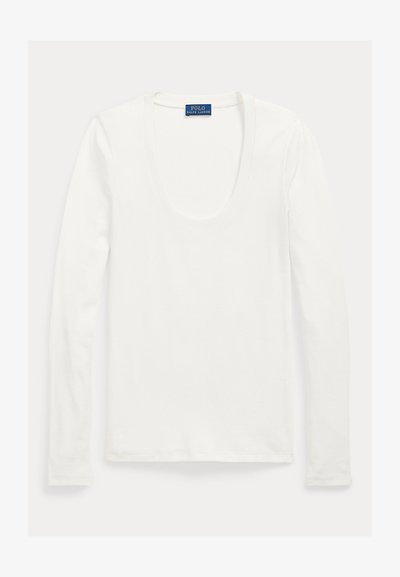Polo Ralph Lauren RIBBED SCOOPNECK LONG-SLEEVE TOP - Striktrøje - nevis