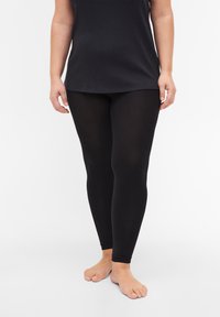 Zizzi - LEGGINGS  - Elastične hlače (jeggings) - black Miniaturna slika 1